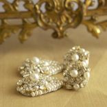 Custom Bridal Earrings With Handmade Lace, Pearls, Crystals 1 small