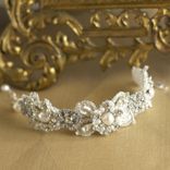 Sonnet Bracelet | Pearl And Silver Lace Bridal Cuff 1 small
