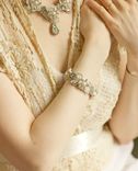 Sonnet Bracelet | Pearl And Silver Lace Bridal Cuff 2 small