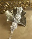 Sonnet Bracelet | Pearl And Silver Lace Bridal Cuff 3 small