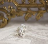 Matilda Earrings | Freshwater Pearl Bridal Posts With Crystal, Lace 2 small