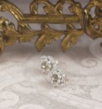 Matilda Earrings | Freshwater Pearl Bridal Posts With Crystal, Lace 3 small