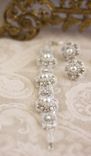 Diamanta Bracelet And Matching Earrings | Pearl, Lace Bridal Cuff And Studs 3 small