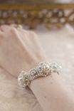 Diamanta Bracelet And Matching Earrings | Pearl, Lace Bridal Cuff And Studs 5 small