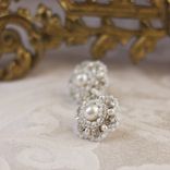 Diamanta Bracelet And Matching Earrings | Pearl, Lace Bridal Cuff And Studs 7 small