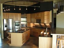 Contemporary Brown Hickory Kitchen With Stainless Accents 1 small