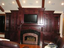 Custom Cherry Fireplace 1 small