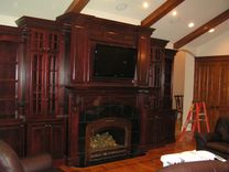 Custom Cherry Fireplace 2 small