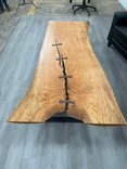 Cherry Live Edge Coffee Table, Slab Table, Rustic Cocktail Table, Solid Cherry Living Room Table 6 small
