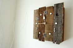 Vintage Style Reclaimed Barnwood Clock 1 small