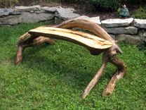 Upcycled Driftwood & Rescued Wood Log Benches 4 small