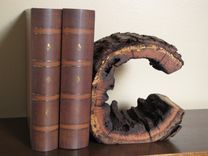 Hollow Log Letter "C" Bookend 1 small