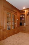 Paneled Cherry Home Office With French Doors 2 small