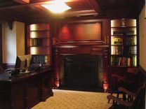 Mahogany Home Office With Beam Ceiling 1 small