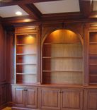 Cherry Paneled Library With Bookcases 2 small
