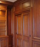 Cherry Paneled Library With Bookcases 3 small