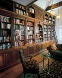 Walnut Library Wall With Ladder 1 small