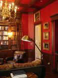 Dark Cherry Library With Ladder 3 small