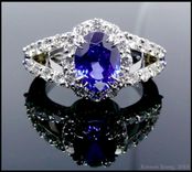 Custom Sapphire And Diamond Halo Engagement Ring 1 small