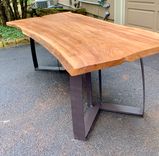 Prairie Live-Edged Dining Table Set - Table And Bench 2 small