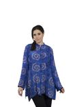 Hand Printed Silk Long Shirts 1 small