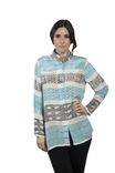 Hand Printed Silk Long Shirts 2 small