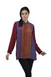 Hand Printed Silk Long Shirts 3 small