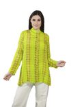 Hand Printed Silk Long Shirts 4 small