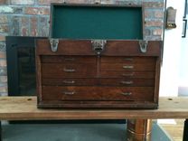 Vintage Industrial Machinist Tool Box / Jewelry Box 2 small