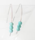 Sterling Silver And Turquoise Howlite Earrings 1 small