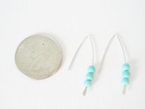 Sterling Silver And Turquoise Howlite Earrings 4 small
