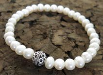 Freshwater Pearl Stretch Bracelet 3 small