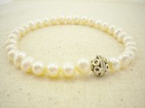 Freshwater Pearl Stretch Bracelet 4 small