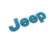 Jeep Crystallized Car Emblem Letters Bling Genuine European Crystals Bedazzled 2 small