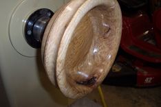 Oak Turned Bowl With Natural Aspects 2 small