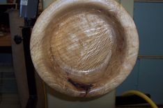 Oak Turned Bowl With Natural Aspects 3 small