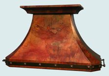 Copper Range Hood With Old World Patina 2 small