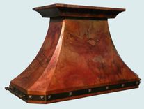 Copper Range Hood With Old World Patina 3 small