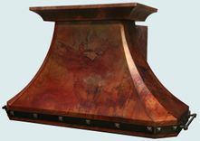 Copper Range Hood With Old World Patina 4 small