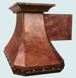 Copper Range Hood With Old World Patina 6 small