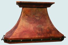 Copper Range Hood With Old World Patina 7 small