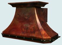 Copper Range Hood With Old World Patina 8 small