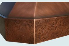 Copper Range Hood With Reverse Hammered Band 4 small