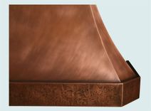 Copper Range Hood With Reverse Hammered Band 5 small