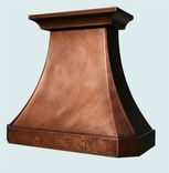 Copper Range Hood With Reverse Hammered Band 3 small