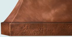 Copper Range Hood With Reverse Hammered Band 6 small