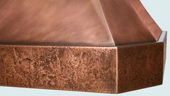 Copper Range Hood With Reverse Hammered Band 7 small