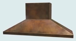 Bronze Range Hood With Stack & Pyramid Shape 3 small