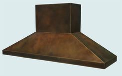 Bronze Range Hood With Stack & Pyramid Shape 4 small