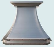 Stainless Range Hood With Dark Copper Straps 1 small